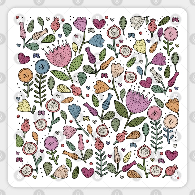 Floral pattern Sticker by valentinahramov